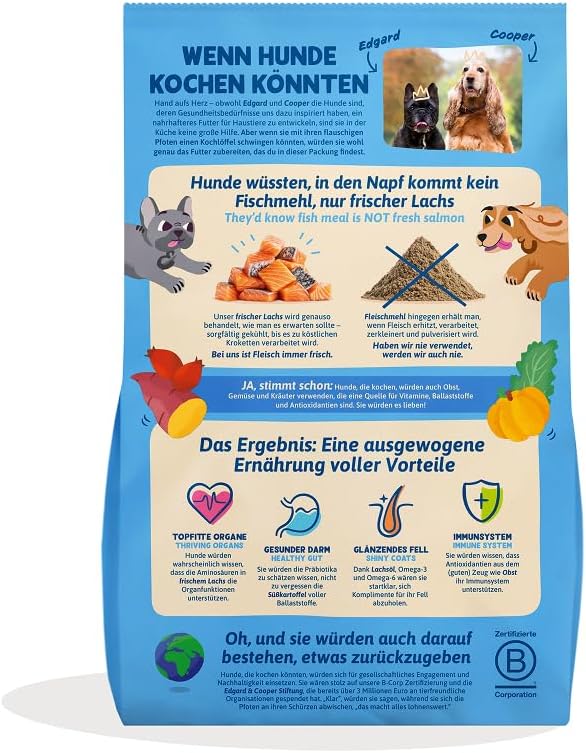 Thumbnail 1 de Edgard & Cooper Hundefutter trocken Medium Adult mit frischem Lachs, 7 kg – hypoallergene Rezeptur ohne Fischmehl