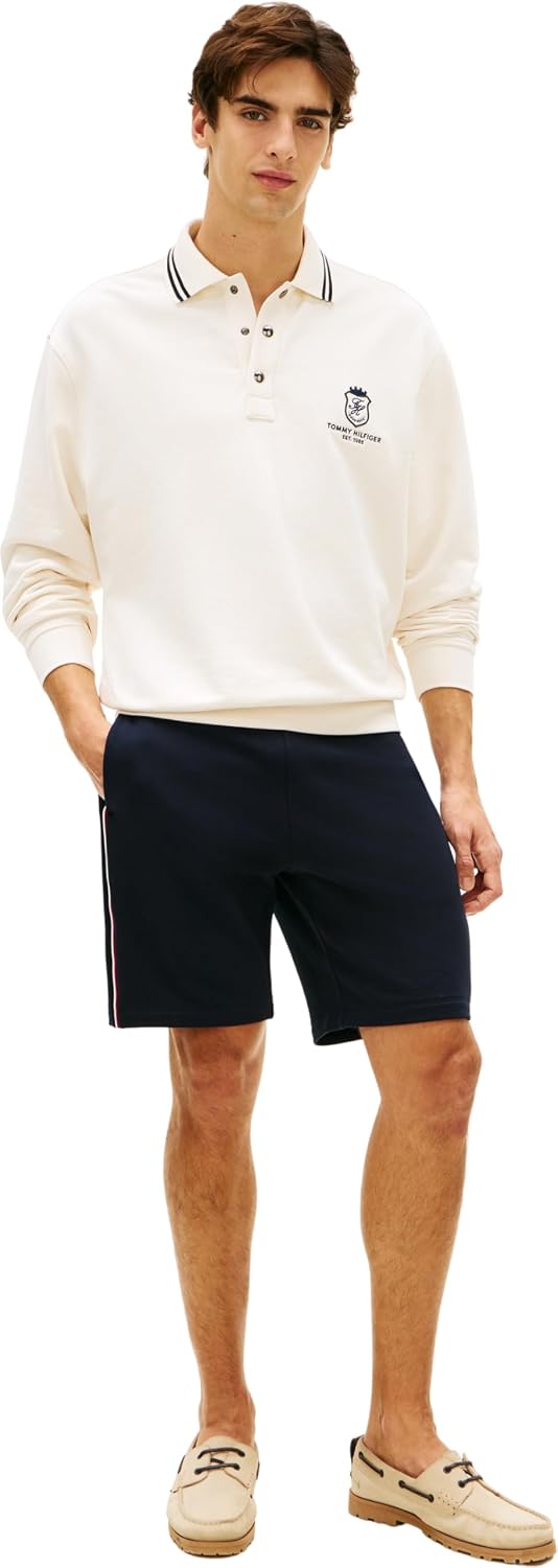 Thumbnail 4 de Tommy Hilfiger Global Stripe Sweatshort MW0MW42883: pantaloni da tuta uomo con motivo a righe