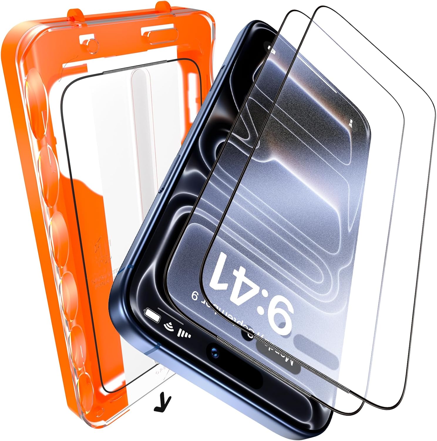 Detalle de UniqueMe B0GRBPGJGF-UMVC Matte Screen Protector for iPhone 17 Pro, 6.3-Inch, 2-Pack