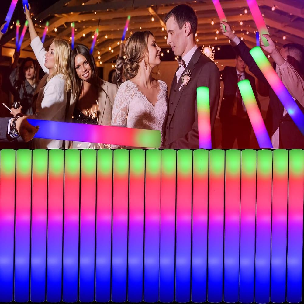 Thumbnail 1 de DkevEu 30Pcs Foam Glow Sticks Bulk – Long Lasting Light Up Foam Sticks for Parties