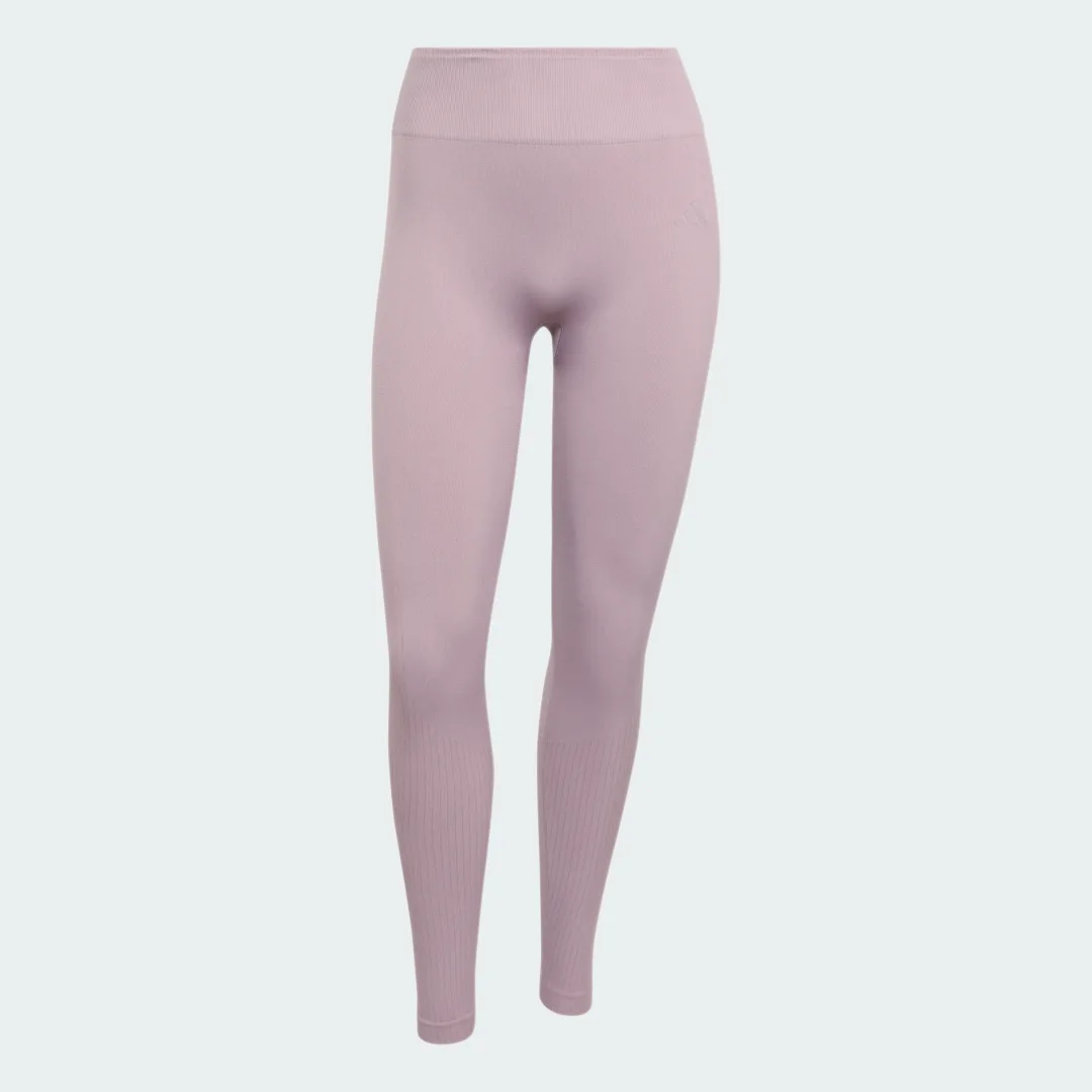 Detalle 2 de Mallas de punto largas de entrenamiento Essentials de Adidas – violeta