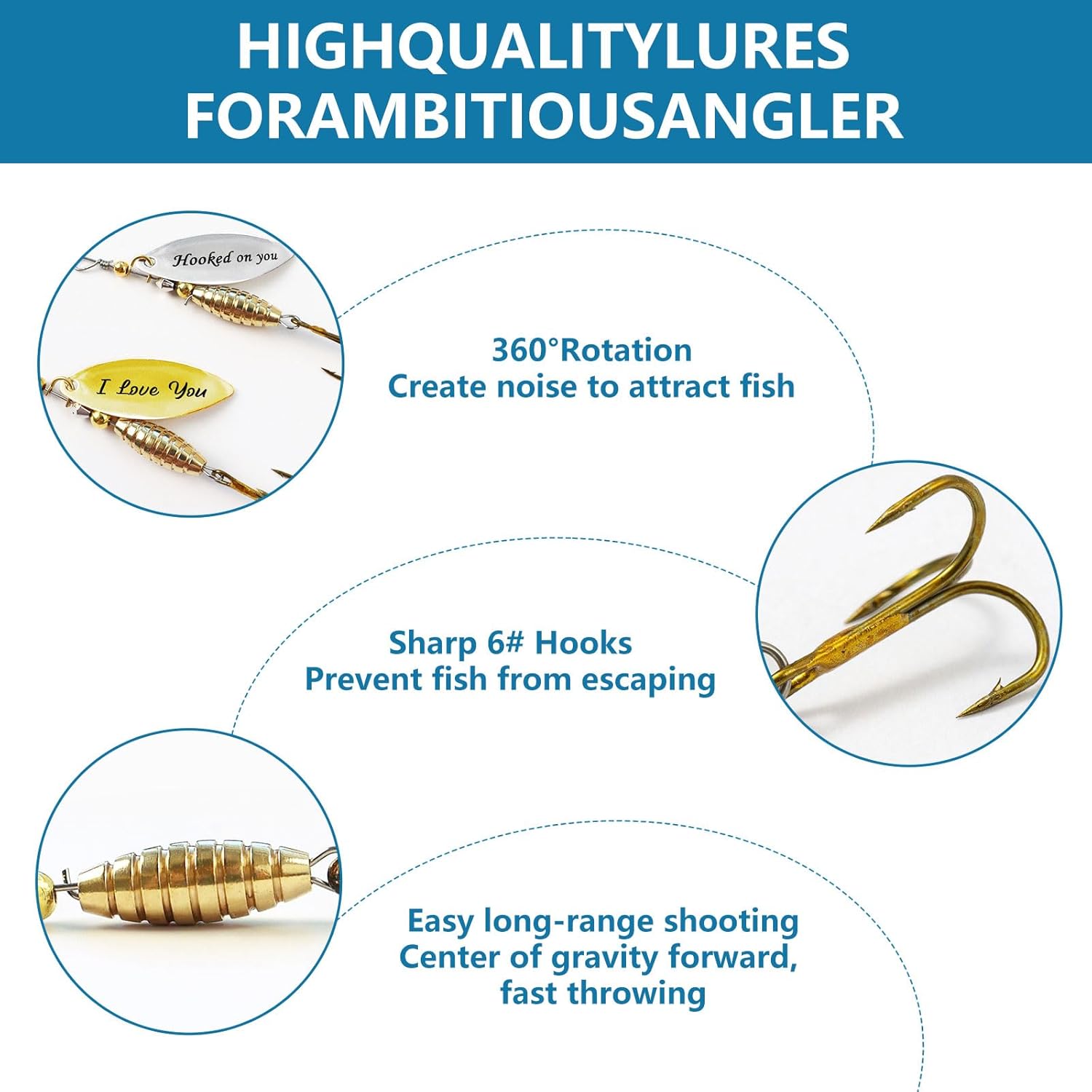 Thumbnail 3 de SANTUO Trout spinner kit 10 lures