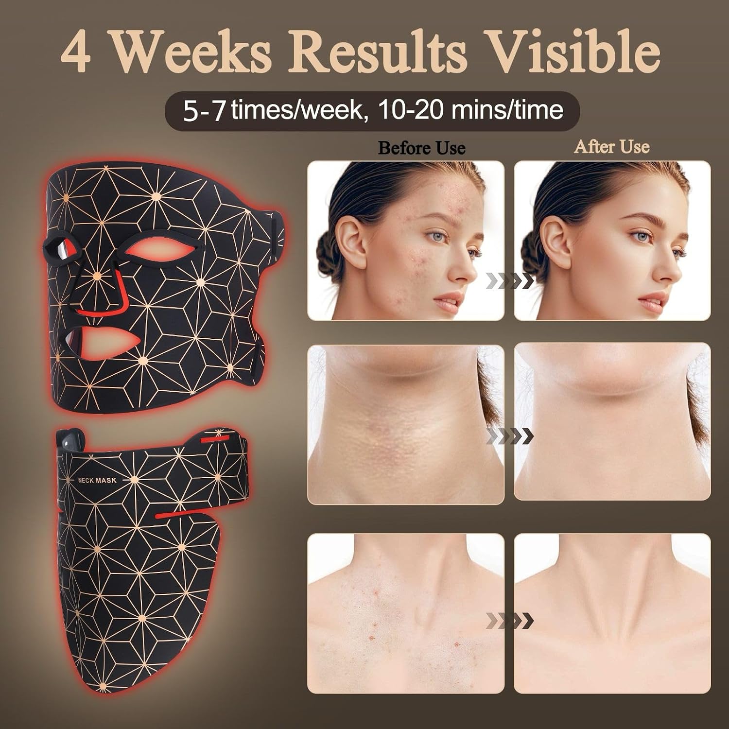 Detalle 2 de 850NM Red Light Therapy Mask 3000 mAh LED Skincare