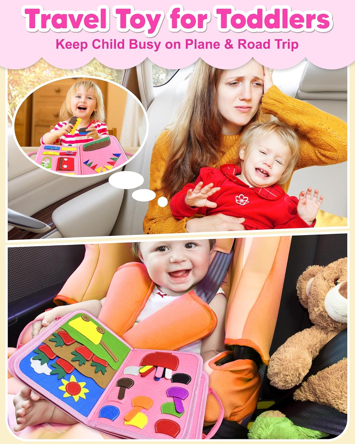 Detalle 2 de Exorany Busy Board 8-Page Montessori