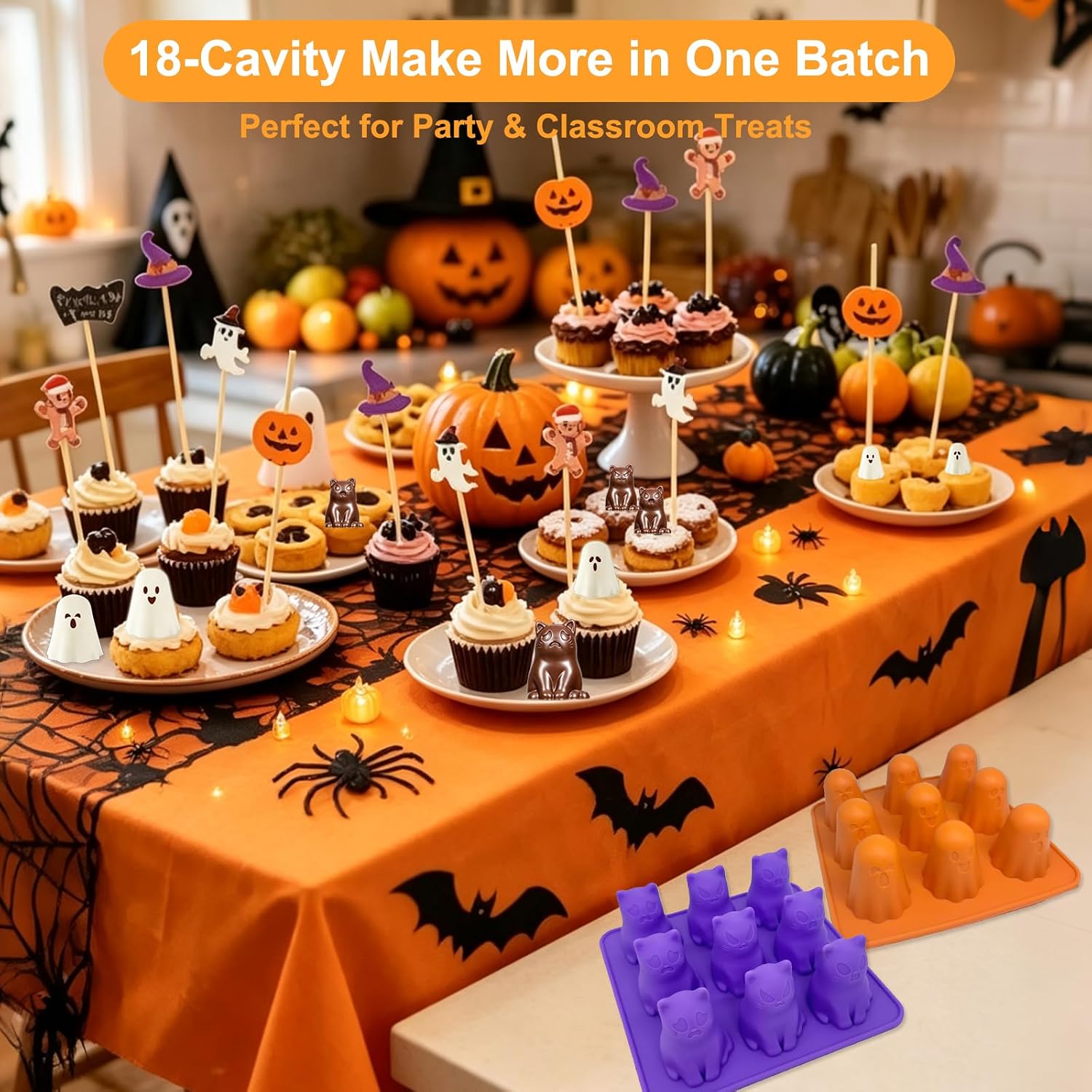 Detalle de Silicone Halloween Molds, 2-Pack