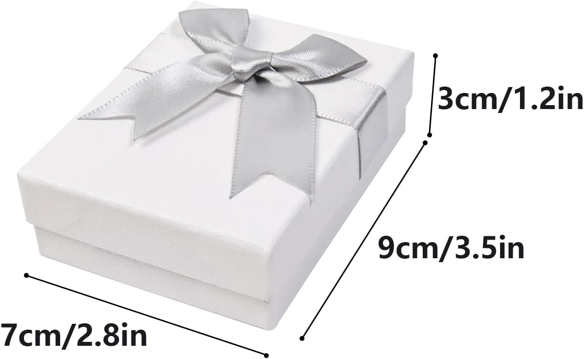 Thumbnail 1 de 4Pcs Jewellery Gift Boxes, 9×7×3cm Gold Gift Set with Cards