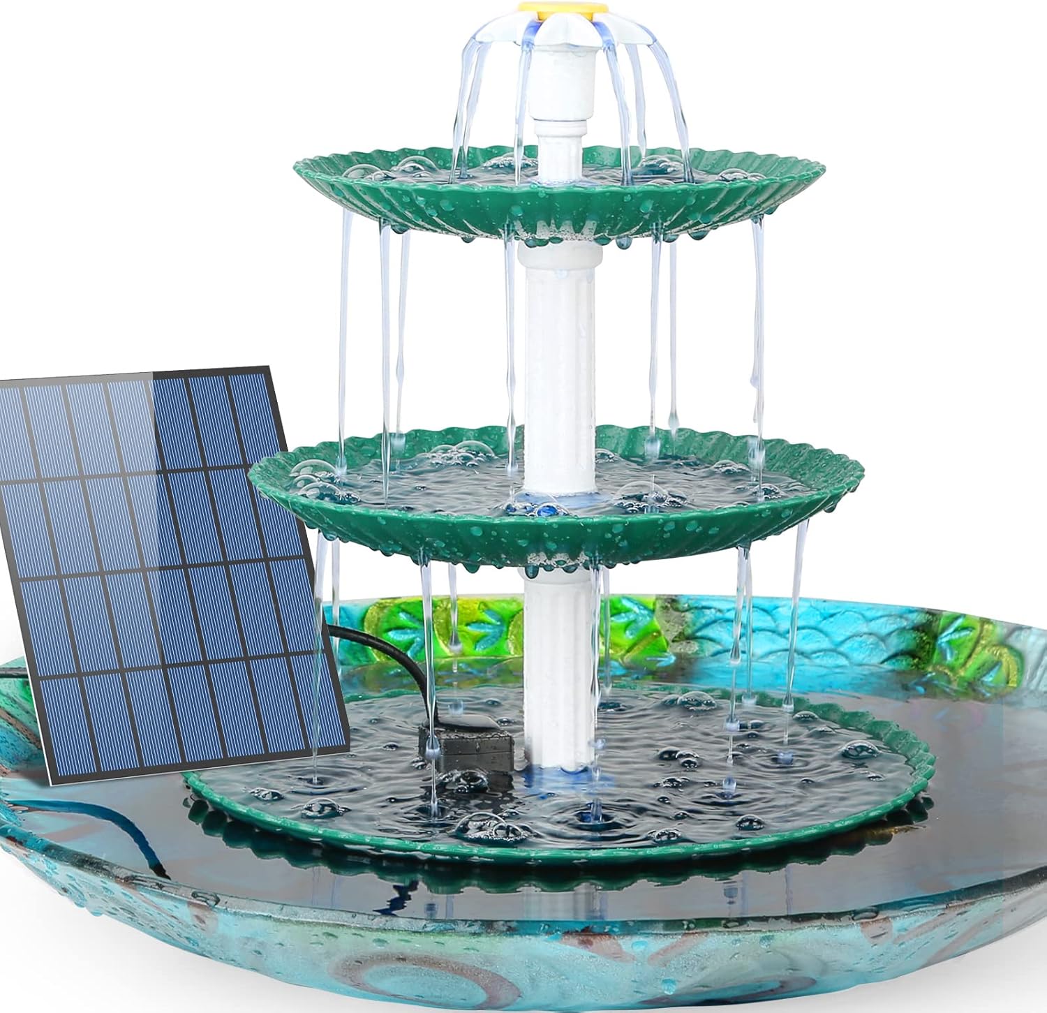 AISITIN DIY Brunnen Vogeltränke 3,5W Solarpumpe
