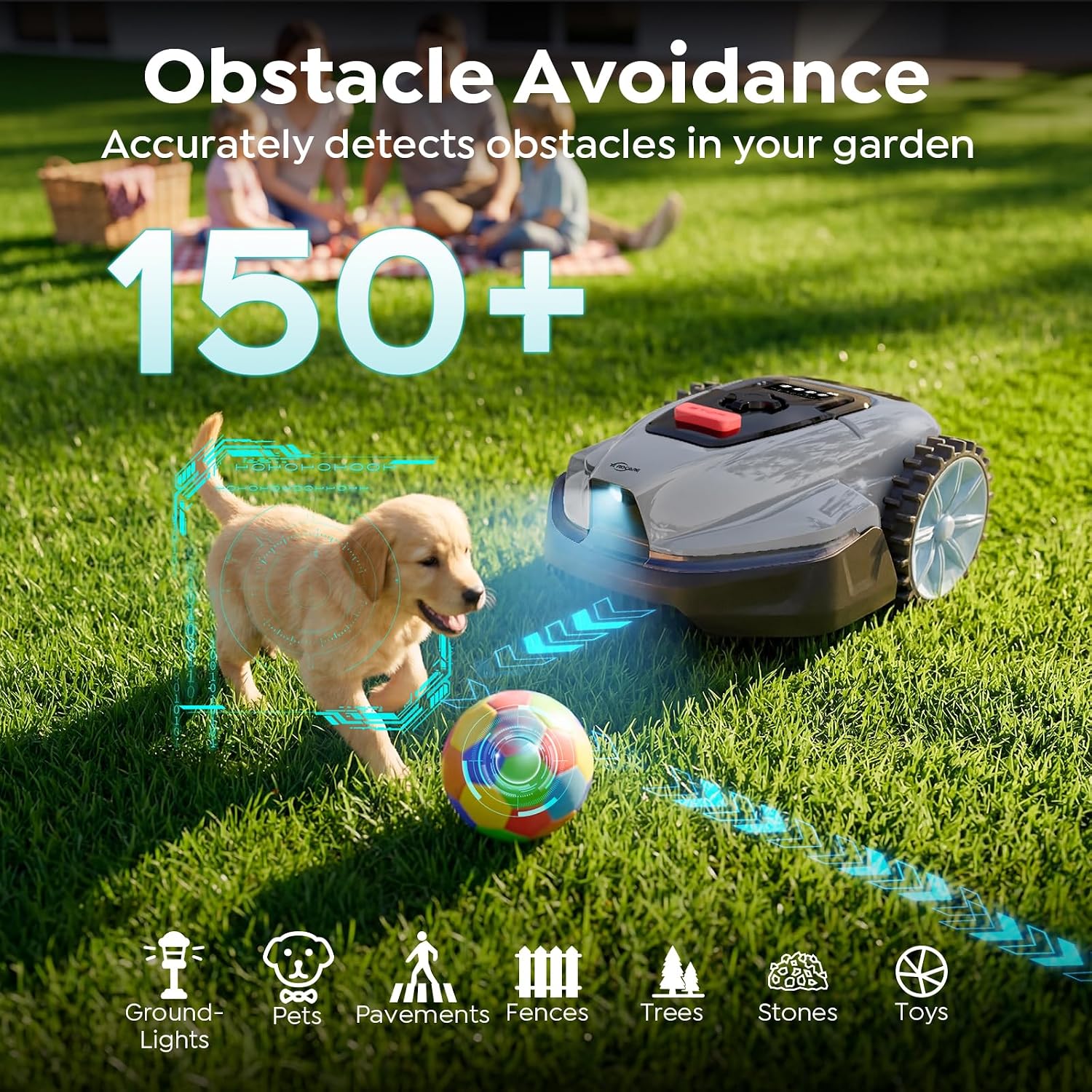 Detalle de YARDCARE V3 Robot Lawn Mower with Vision Navigation