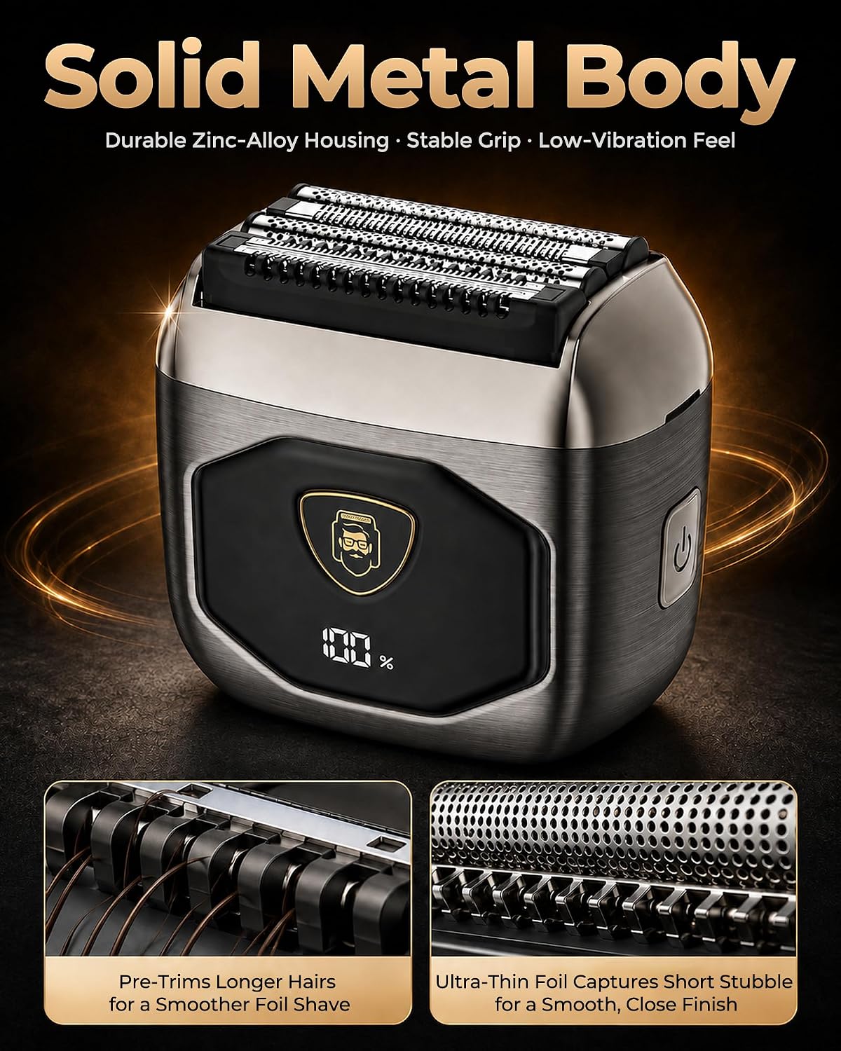 Detalle 2 de EchoByte Electric Foil Shaver with Metal Body