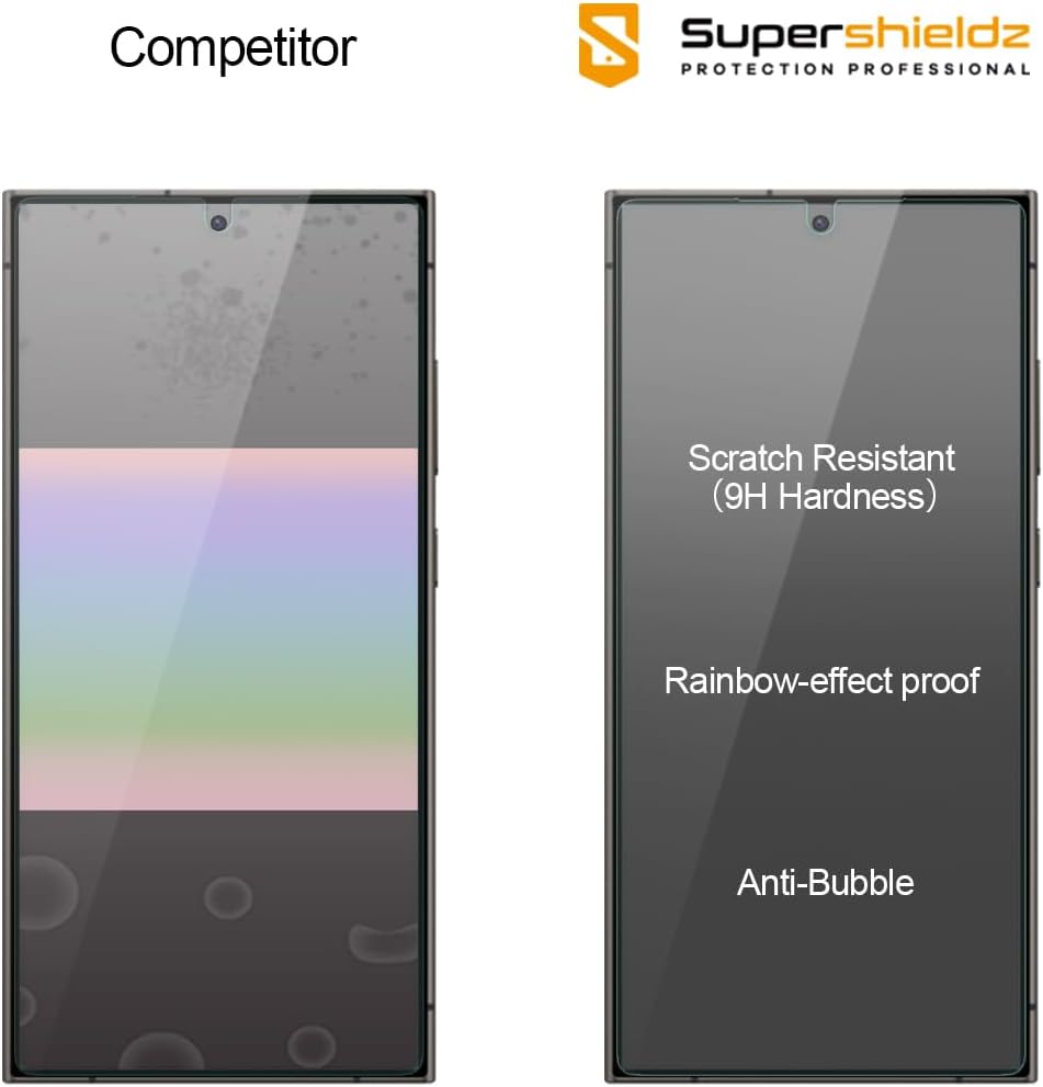 Thumbnail 3 de Supershieldz S25 Ultra Tempered Glass Screen Protector, 3-Pack, 9H
