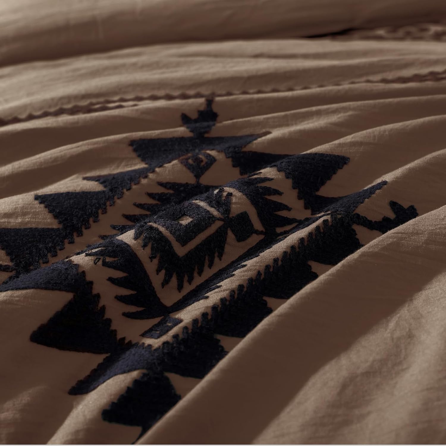 Thumbnail 5 de MaiRêve Embroidery Comforter Set - King, 7-Piece Boho Farmhouse Western Bedding
