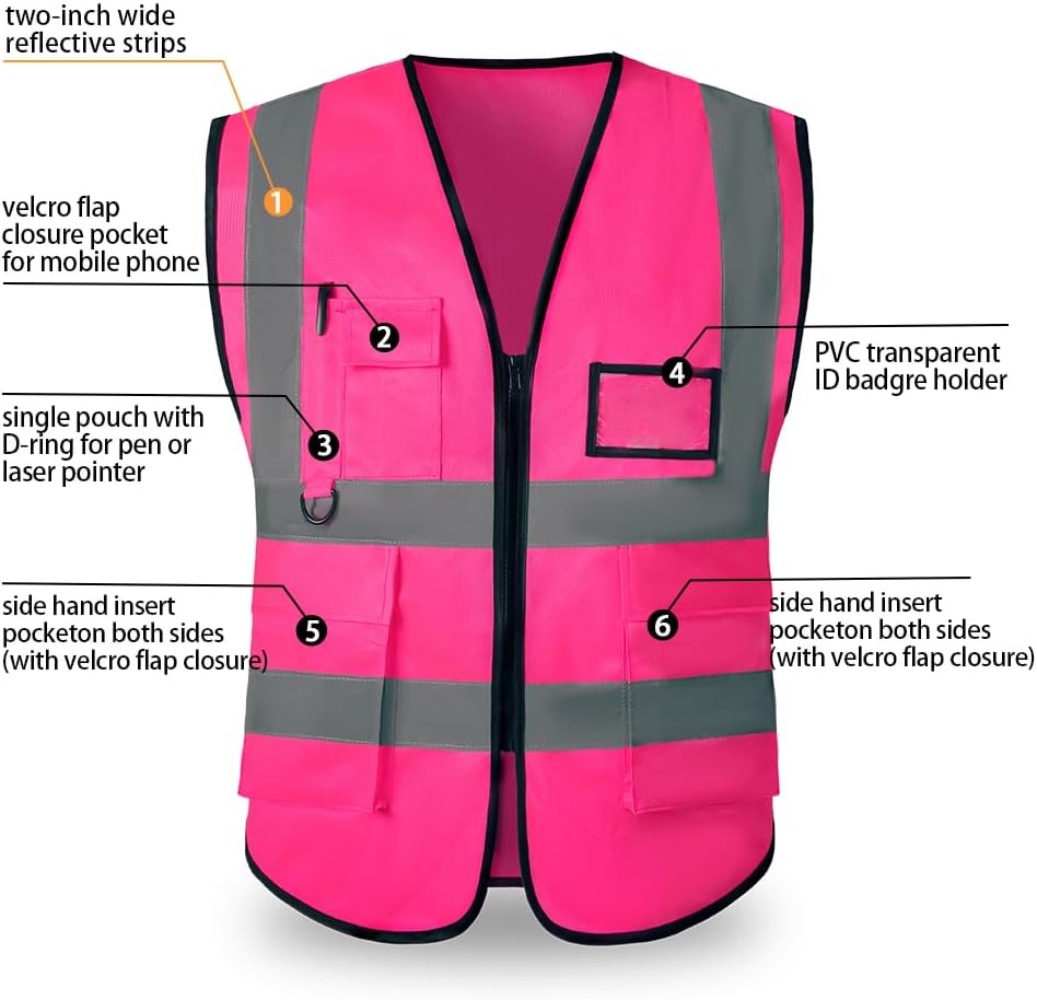 Thumbnail 1 de Hi Vis reflective safety vest for work