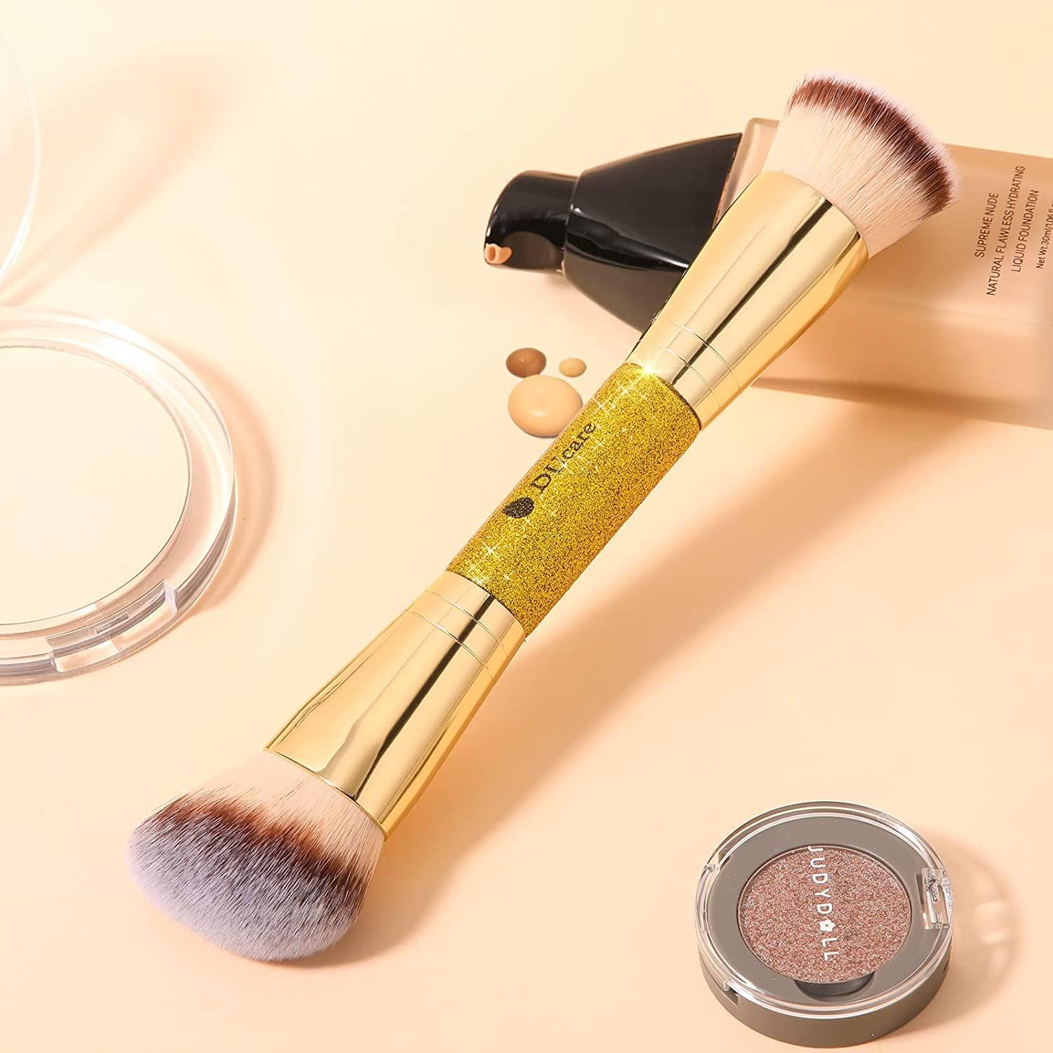 Thumbnail 6 de DUcare Dual End Foundation Contour Bronzer Brush (Double-Ended Face Makeup Tool)