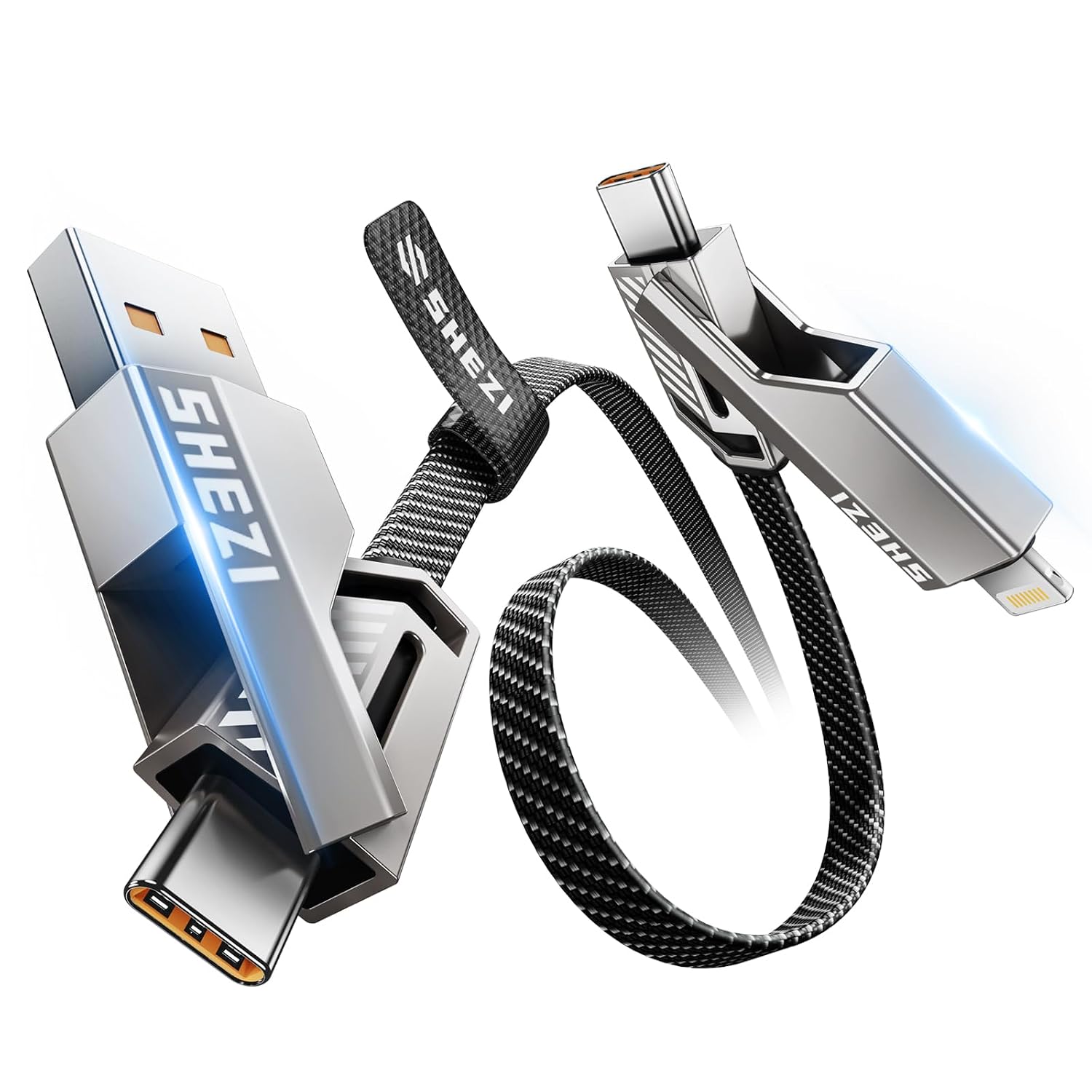 Thumbnail 6 de Vexipia 4-in-1 USB-C Charging Cable, 60W, 3 ft, Nylon Braided