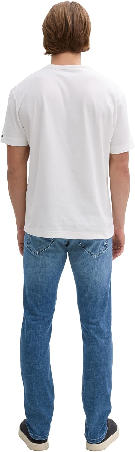 Detalle de TOM TAILOR Herren Marvin Straight Jeans mit Stretch (Five-Pocket, Coolmax)