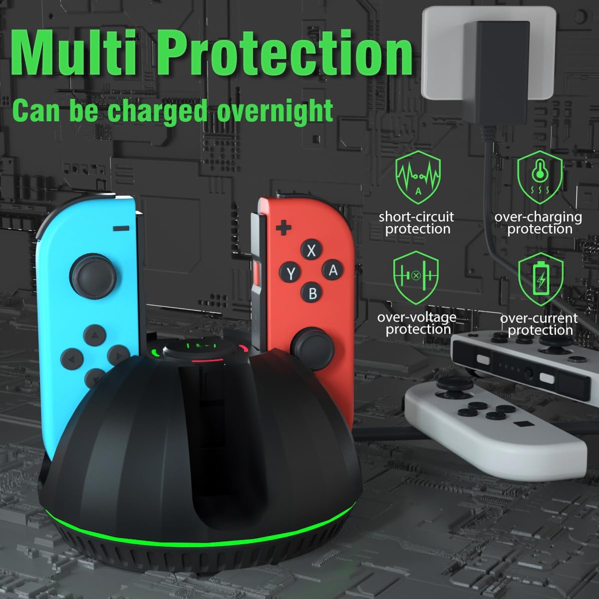 Detalle de Nintendo Switch Charging Dock 4-in-1 Joy-Con Charger