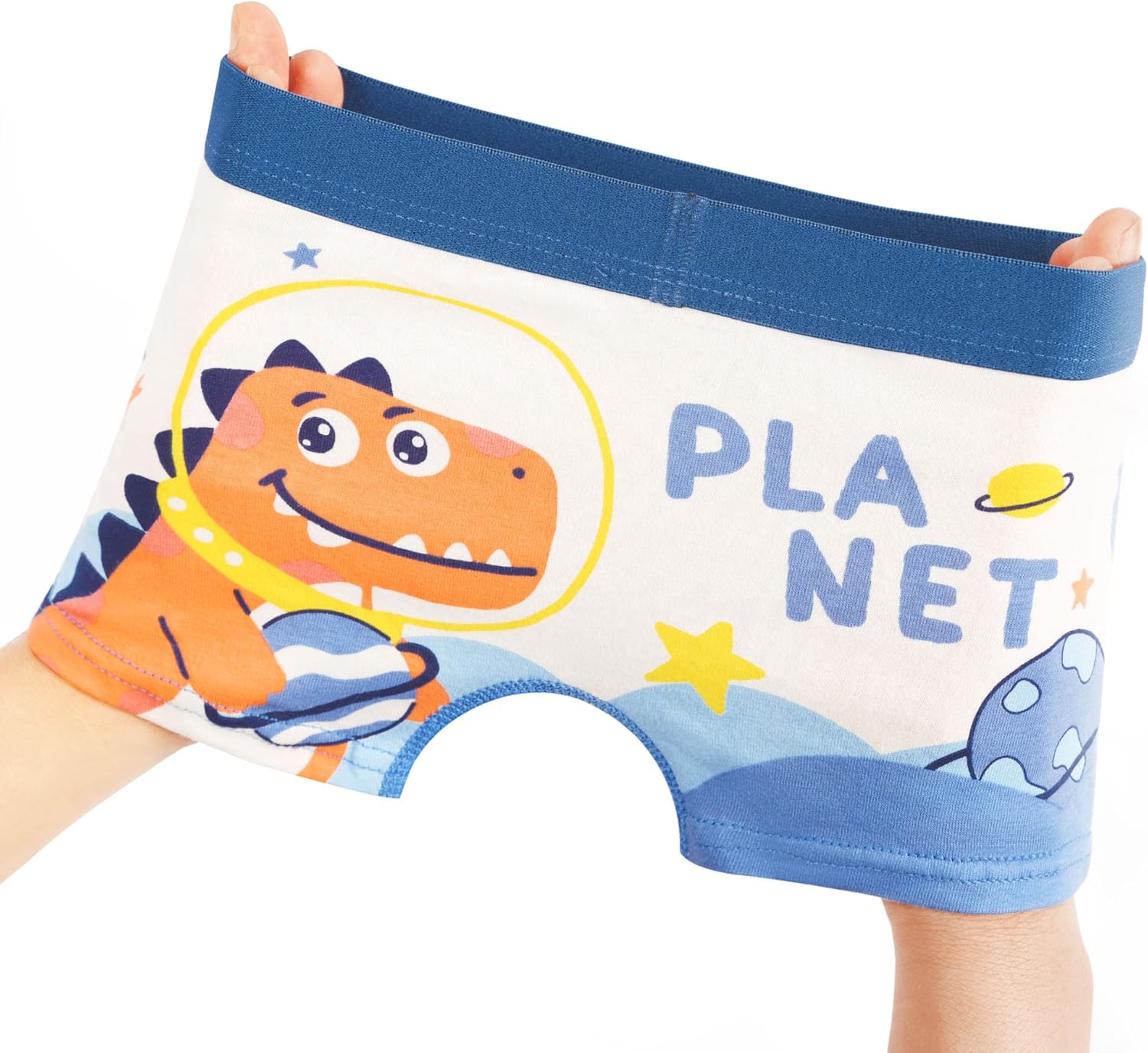 Detalle de GRPSKCOS Boys Underwear 4 Pack – Toddler Boxer Shorts with 3D Design and Dino Patterns