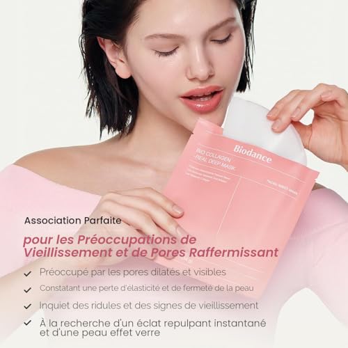 Detalle de BIODANCE Bio-Collagen Real Deep Masque Visage Hydrogel à base de collagène – Coffret 4 masques