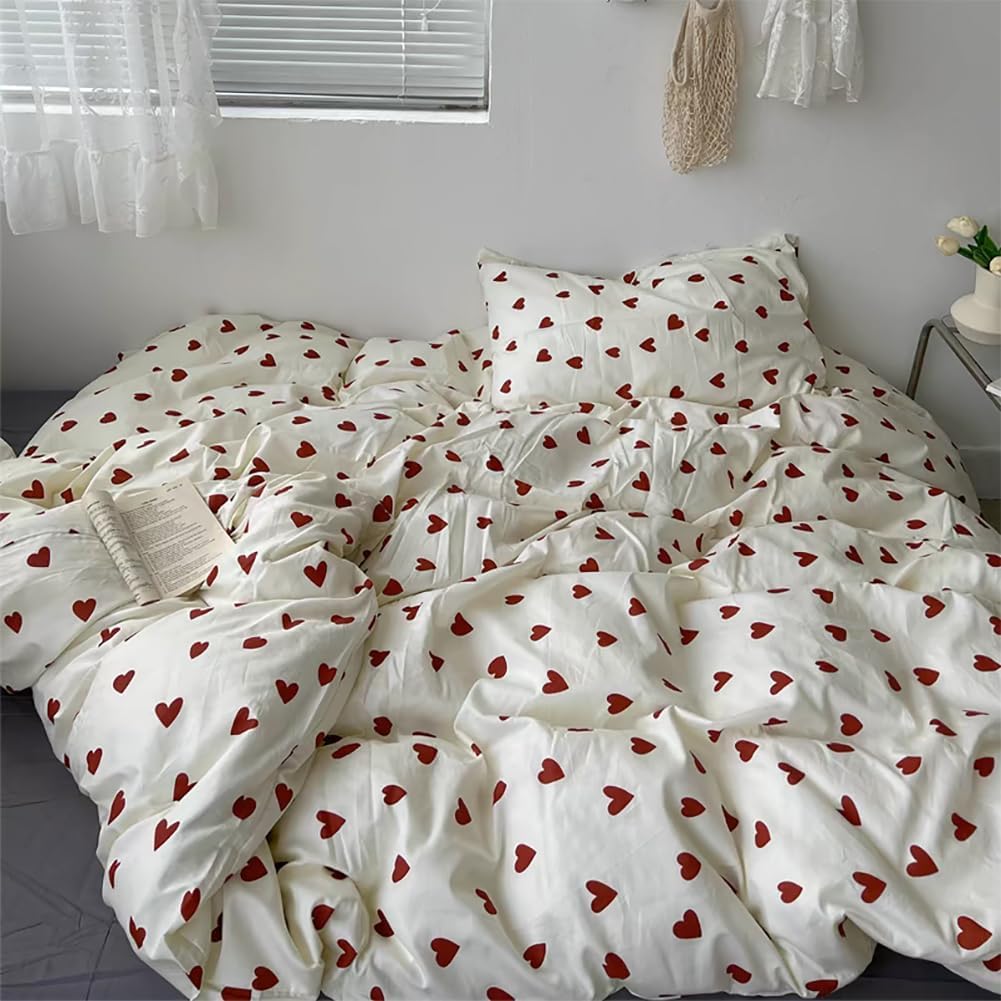 Thumbnail 6 de Michorinee Housse de Couette 200x200 Tuftée Terracotta Rayée – Parure Pour 2 Personnes avec Fermeture Éclair