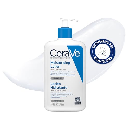 Detalle de CeraVe Loción Hidratante para Piel Seca y Muy Seca (473 ml) – Restauración de la barrera y confort