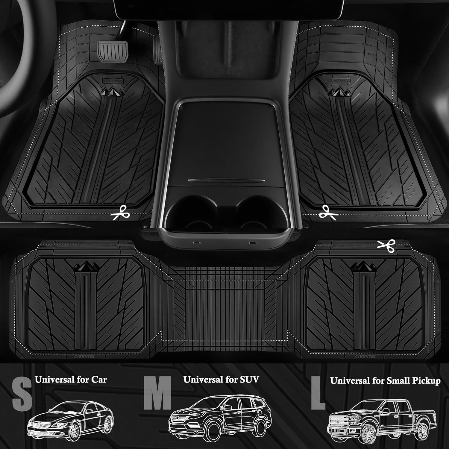 Detalle 2 de CAR PASS Car Floor Mats M-L Size