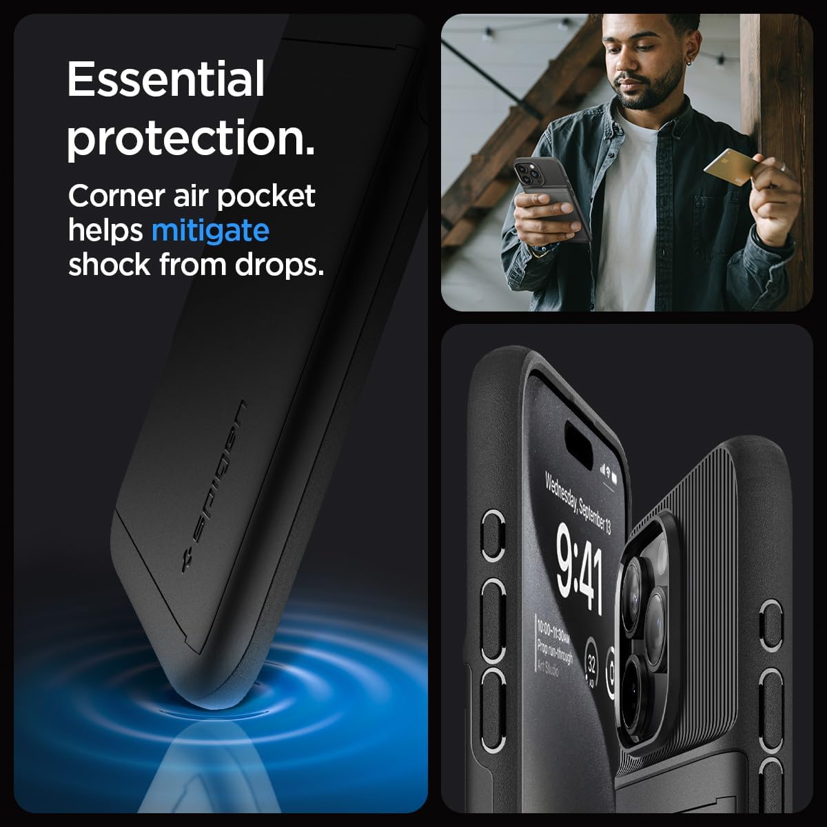 Thumbnail 4 de Spigen Slim Armor CS iPhone 15 Pro coque portefeuille