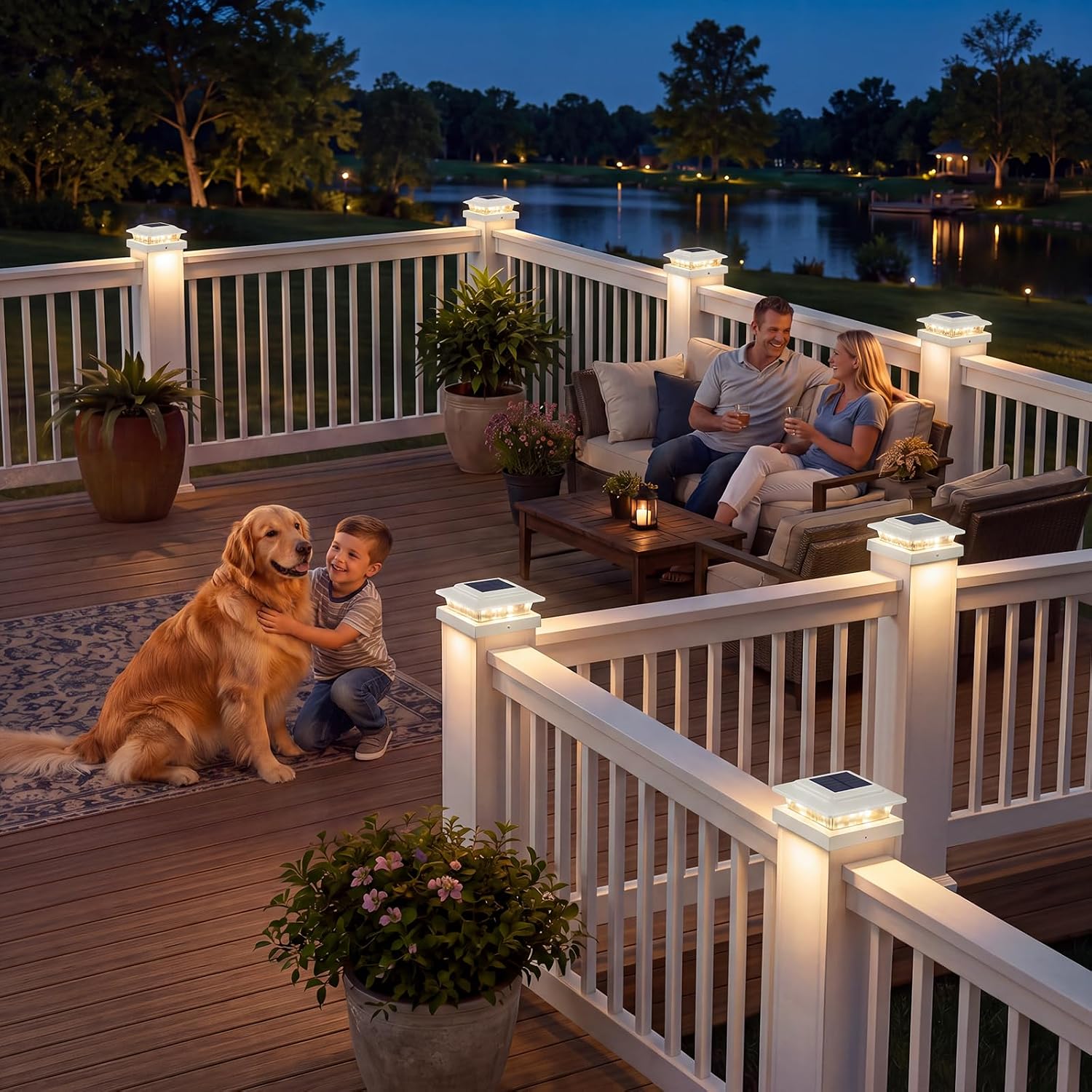 Detalle de Kolpop Solar Post Cap Lights 4-Pack