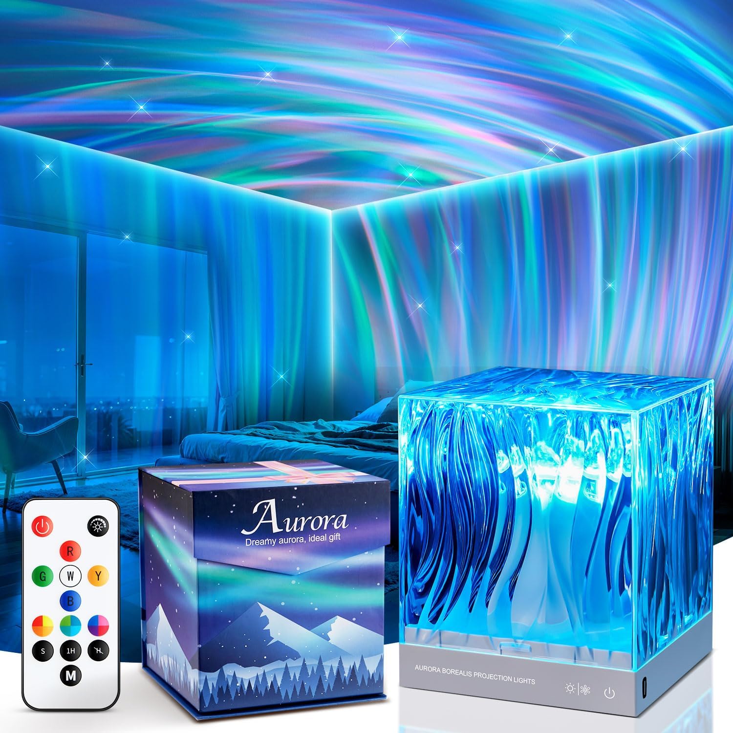 Detalle de Northern Lights Galaxy Projector 18-Color 🌌