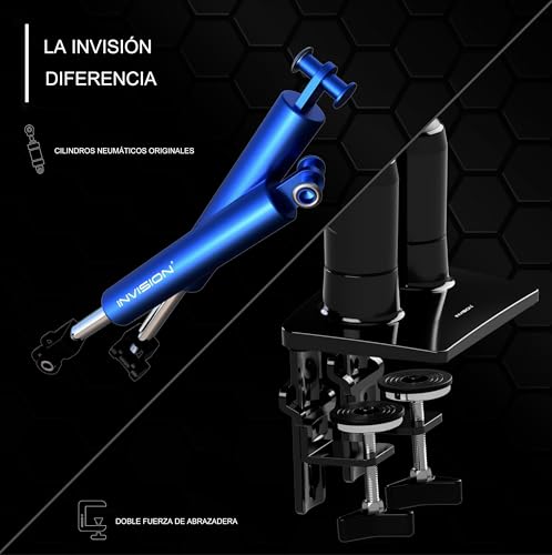 Thumbnail 2 de Invision MX400: Brazo doble para monitor 19–32" con soporte VESA 75/100 y ajuste ergonómico