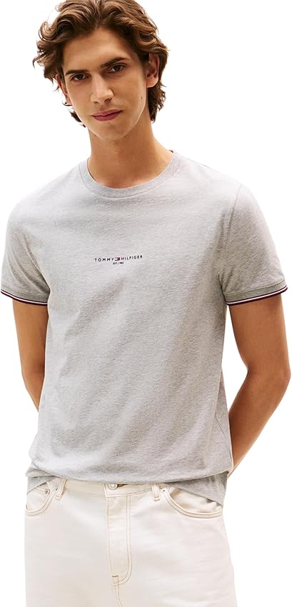 Detalle de Tommy Hilfiger Camiseta Logo Tipped L, L camiseta 100% algodón