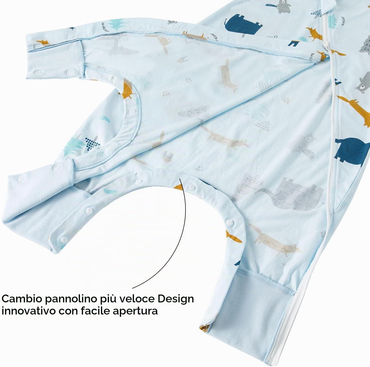 Thumbnail 4 de Duomiaomiao Sacco nanna estivo con gambe 0,5 TOG in cotone – design elefante per 2-3 anni