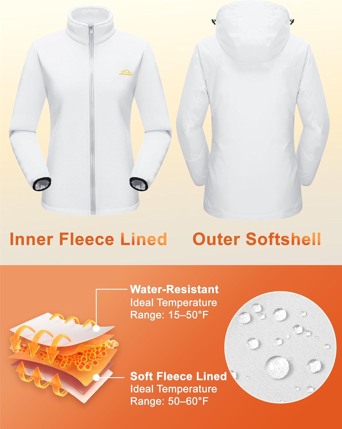 Thumbnail 4 de MAGCOMSEN Women's 3-in-1 Waterproof Ski Jacket