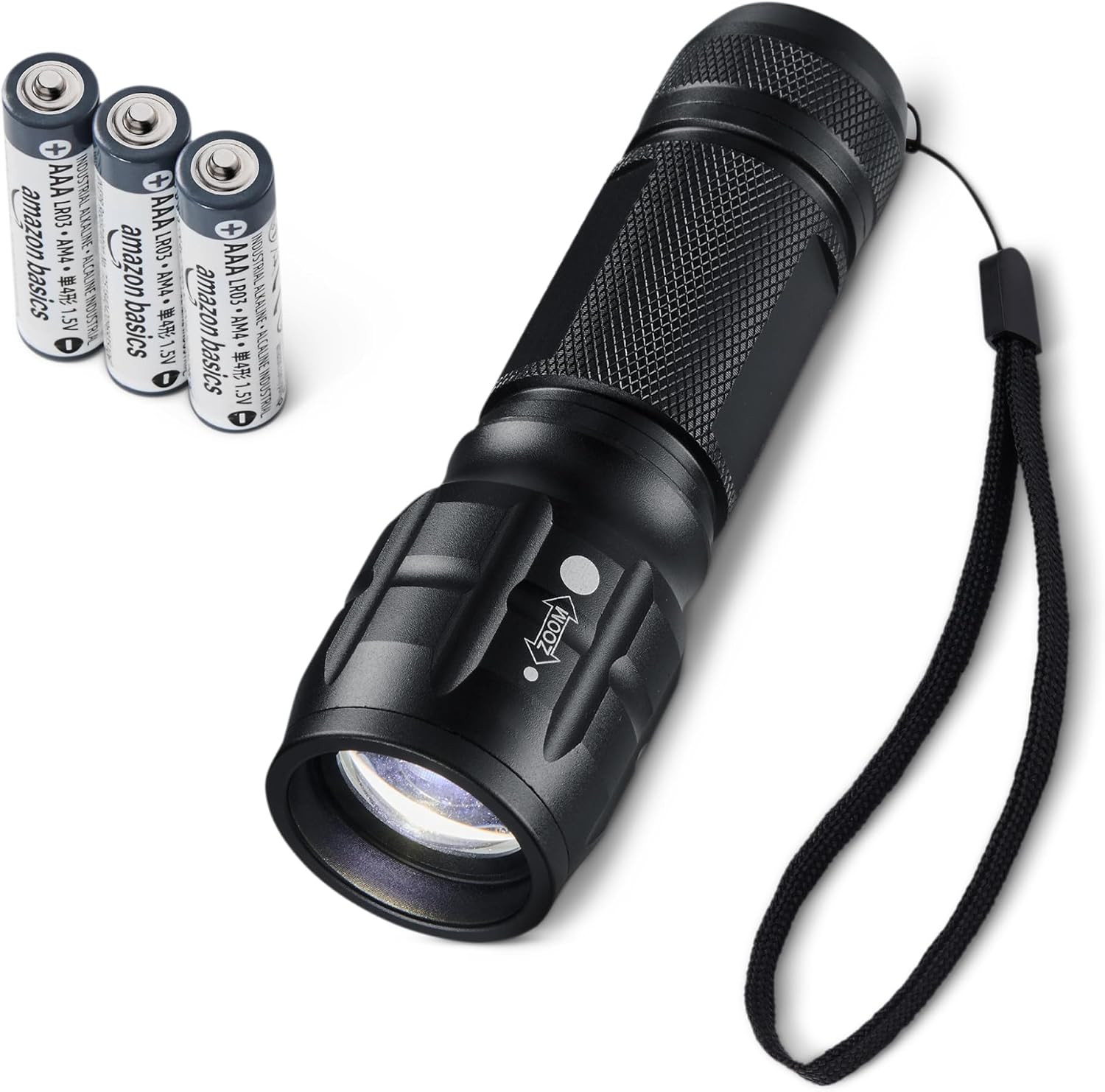Detalle de Amazonベーシック LED懐中電灯 140ルーメン、ズーム機能・IPX4防水・アルミニウム製