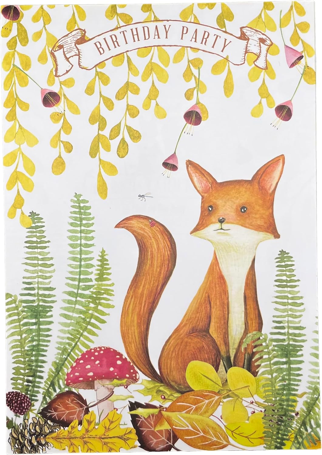 Thumbnail 4 de M & G Mustard & Gray children’s party invitations (Nature woodland) – A5, pack of 24