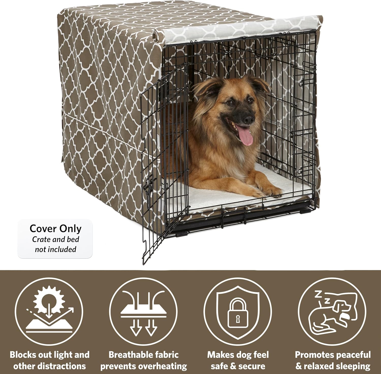 Detalle de MidWest CVR36T-BR Hundebox-Abdeckung 91 cm