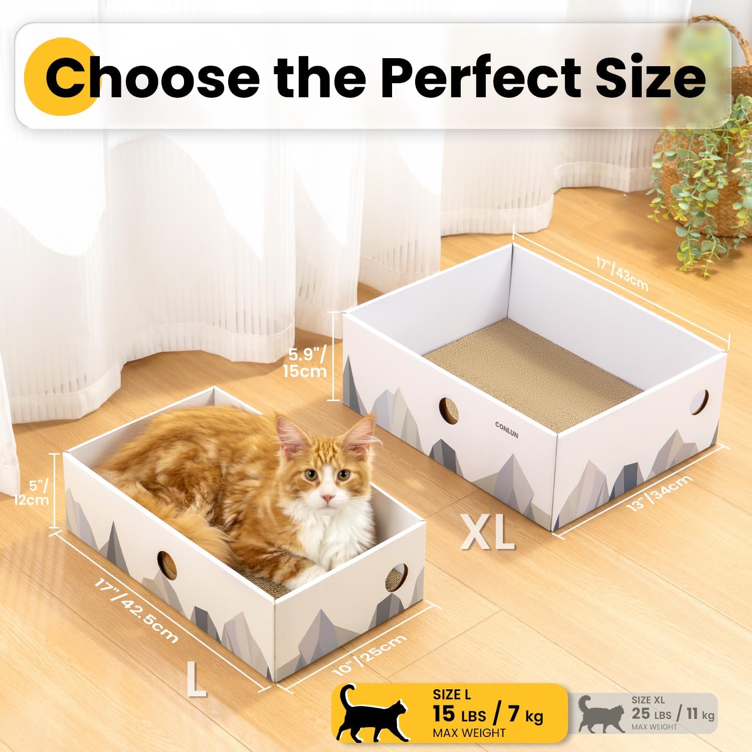 Detalle de Cat scratching board for indoor cats 41x24cm
