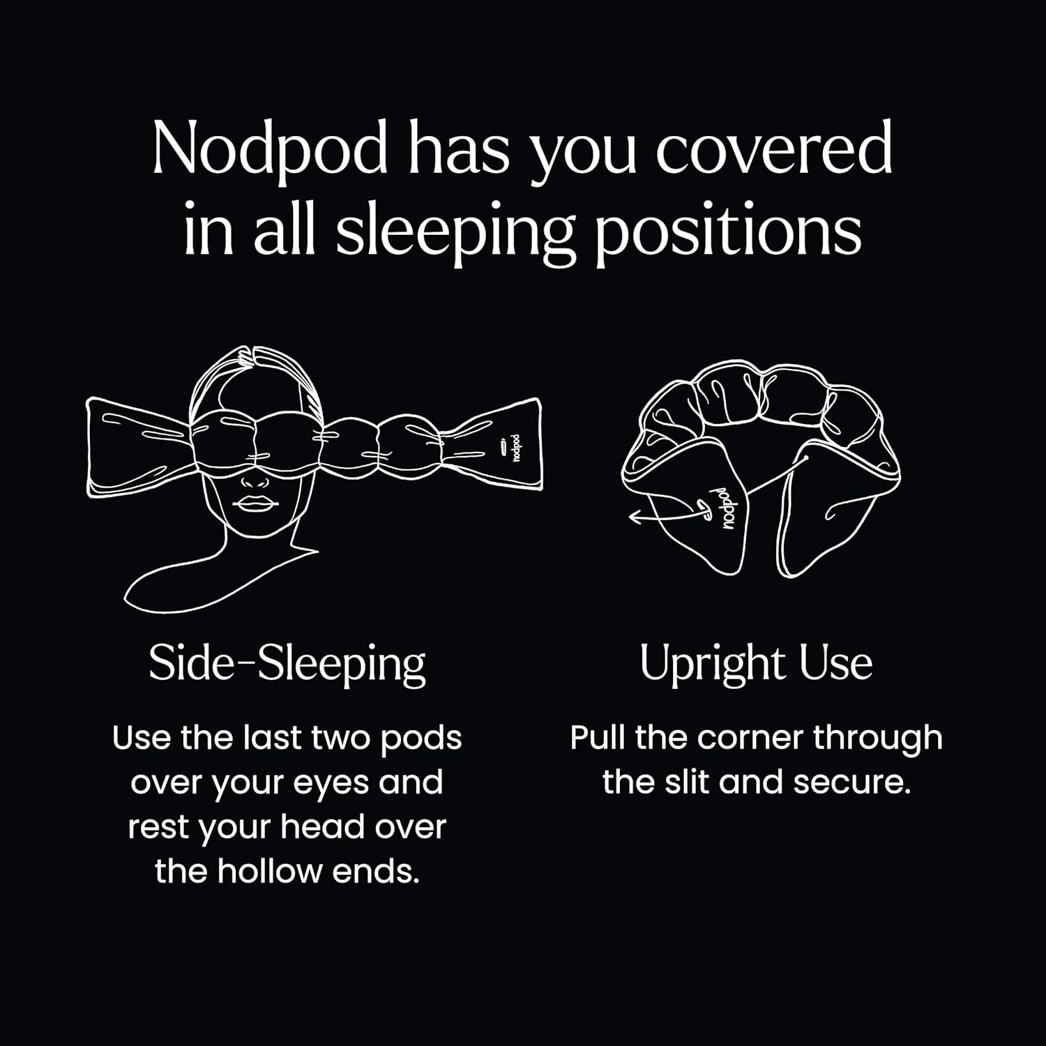 Detalle 1 de nodpod Gentle Pressure Sleep Mask for restful sleep