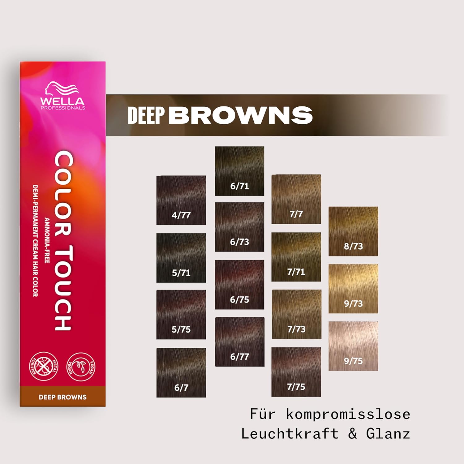 Thumbnail 5 de Wella Professionals Color Touch Deep Browns – ammoniakfreie vegane Intensivtönung mit Metal Purifier