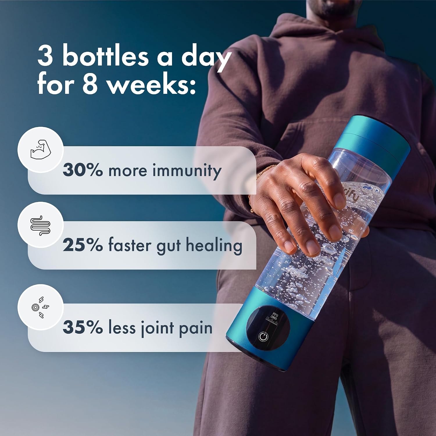 Thumbnail 5 de Hydrogen Water Bottle Generator 10 oz 🚰