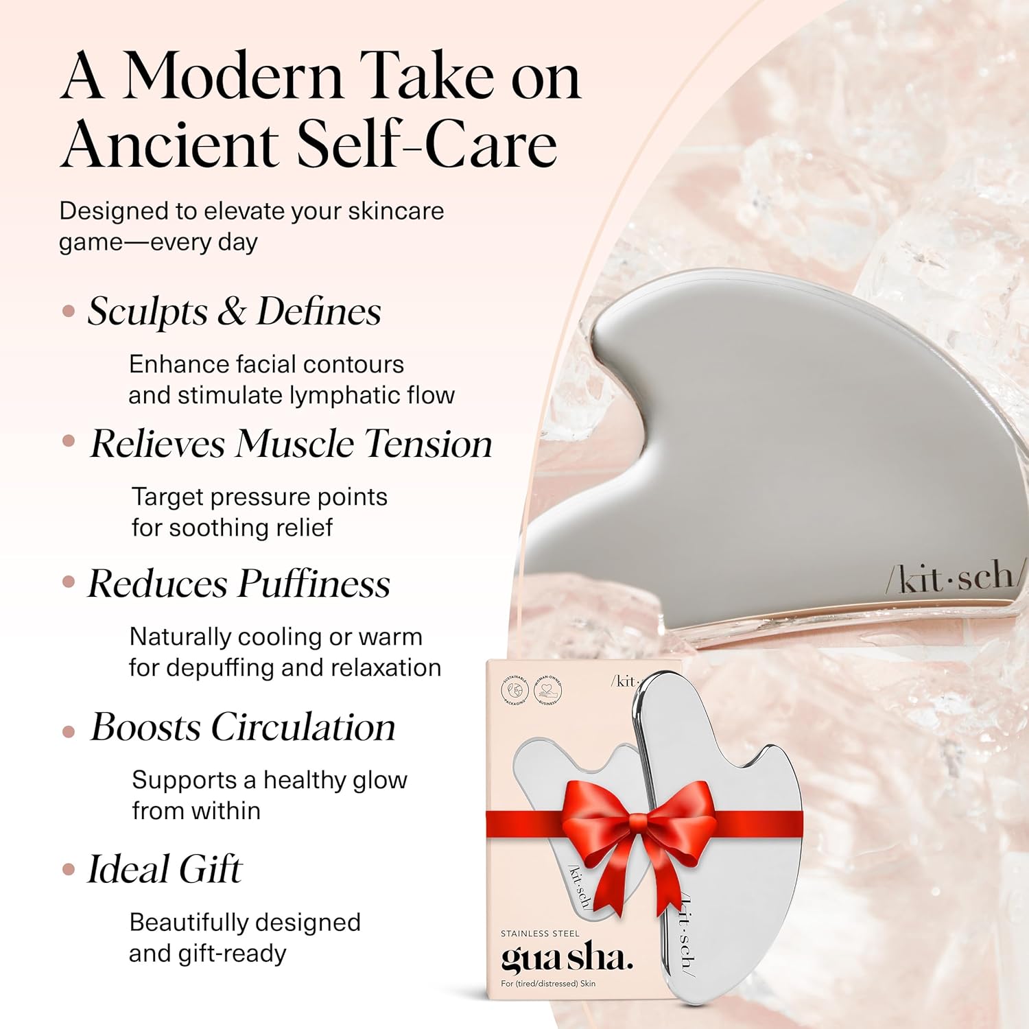 Thumbnail 2 de Kitsch Stainless Steel Gua Sha Facial Tool