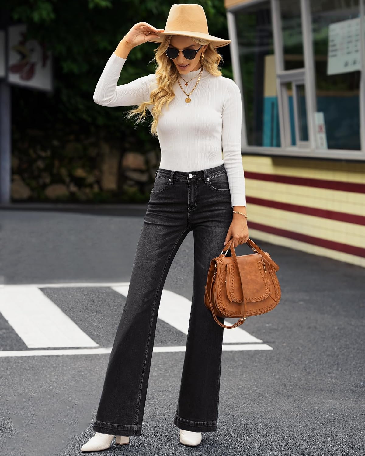 Thumbnail 6 de GRAPENT Women's Stretch Denim Jeans