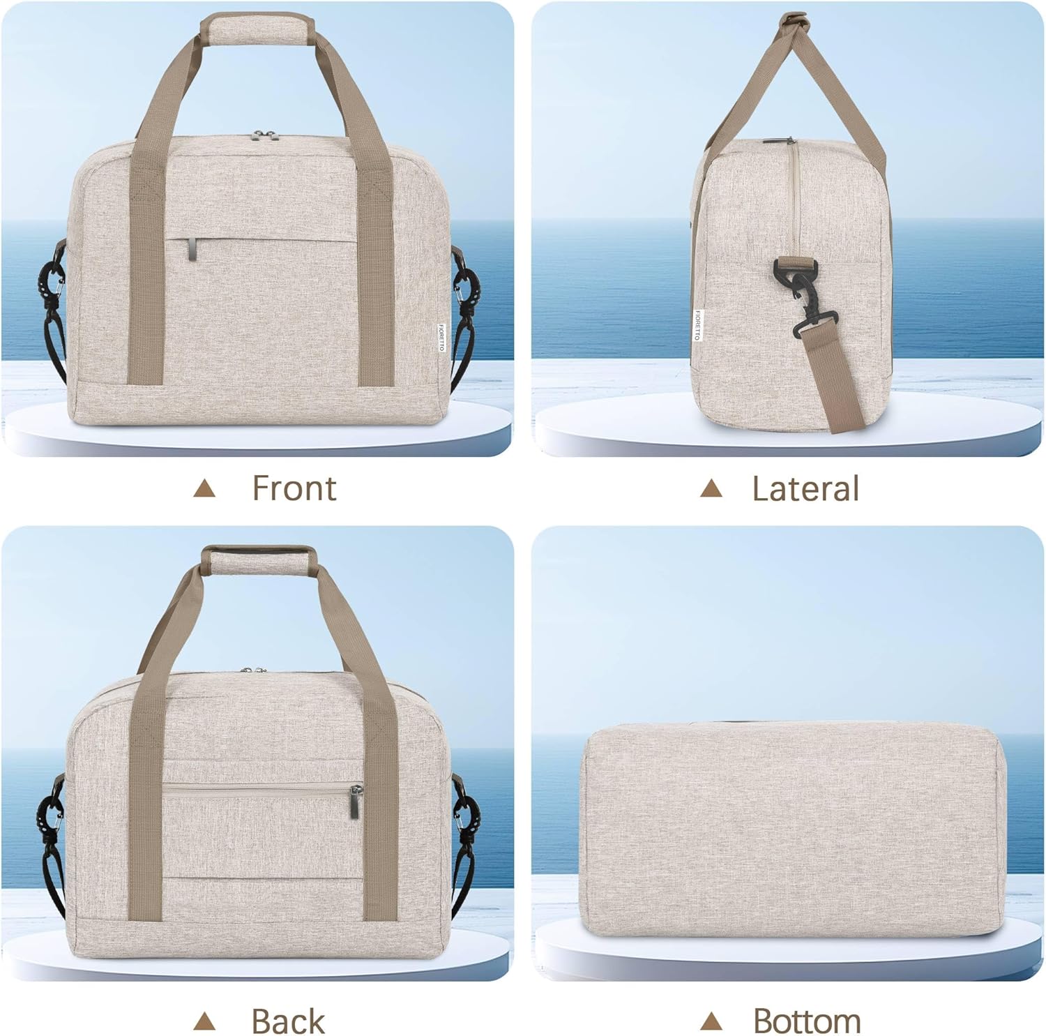 Thumbnail 4 de FIORETTO Cabin Bag for Easyjet 45x36x20cm (32L) with Laptop Compartment
