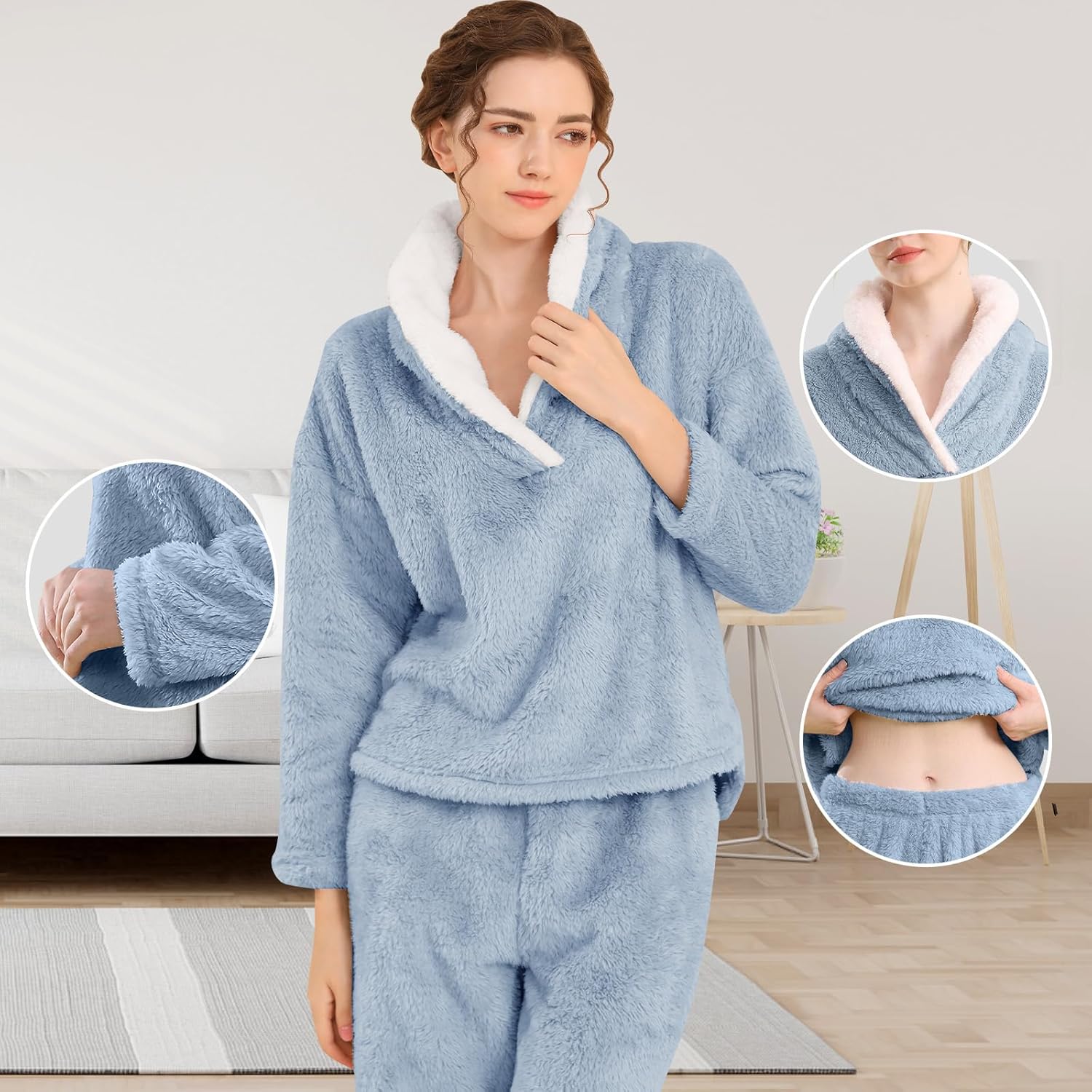 Thumbnail 3 de BOSECETA Fluffy Pajamas 2-Piece Set