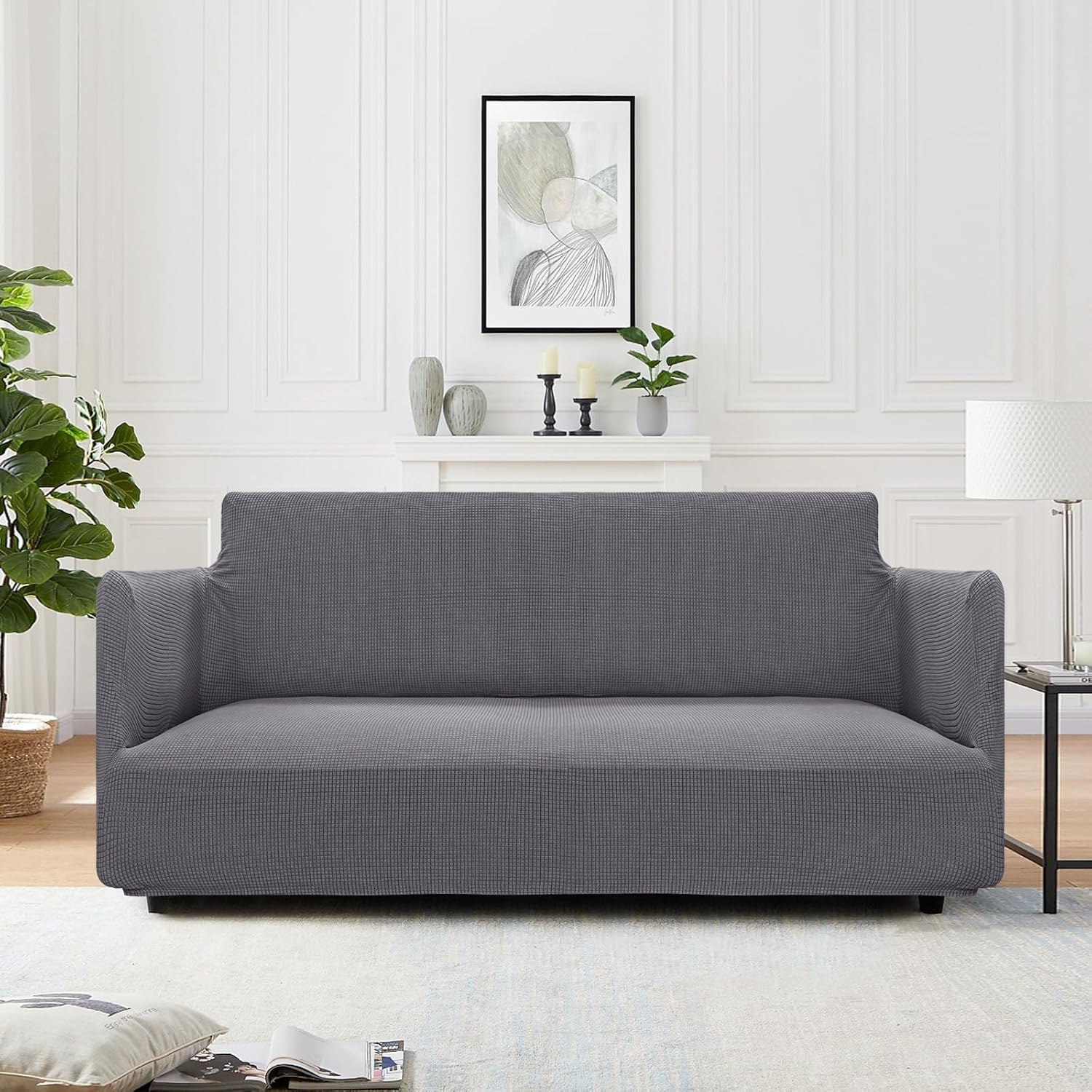 Thumbnail 1 de BellaHills fundas sofá SÖDERHAMN 3+2 plazas antimanchas gris 🛋