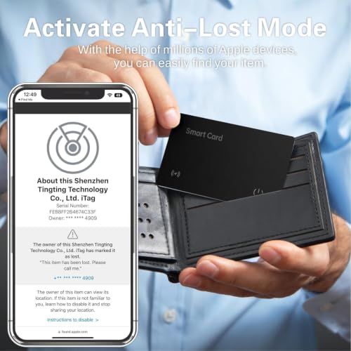 Detalle 2 de Reyke Carte de localisation Portefeuille — Find My ultra-mince et rechargeable sans fil