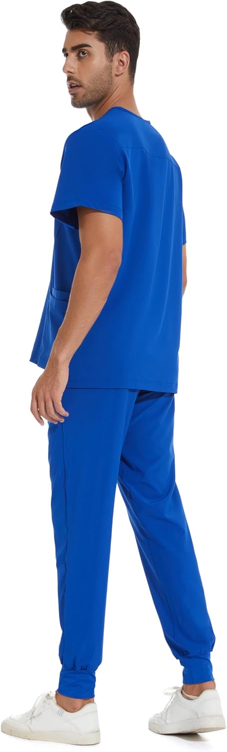 Thumbnail 2 de COZYFIT Men Scrubs Set - Stretch V-Neck Scrub Top & Jogger Pant with 8 Pockets