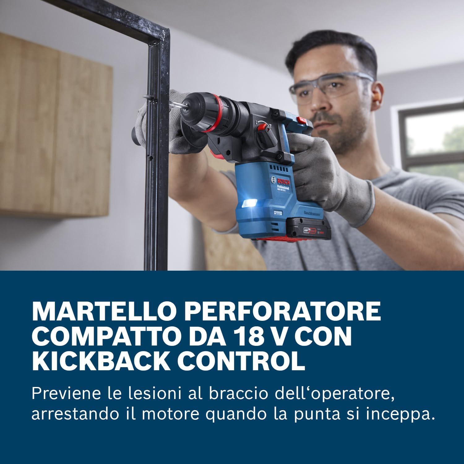 Thumbnail 1 de Bosch Professional GBH 18V-18 (SDS Plus): martello perforatore a batteria per lavori di avanzata e precisione