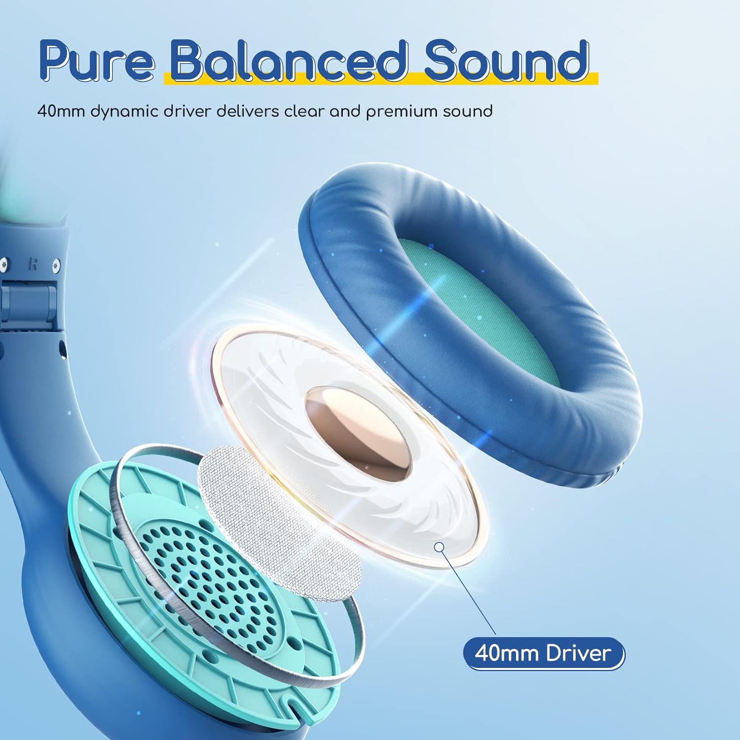 Thumbnail 4 de EarFun Kids Headphones 85dB wired headphones