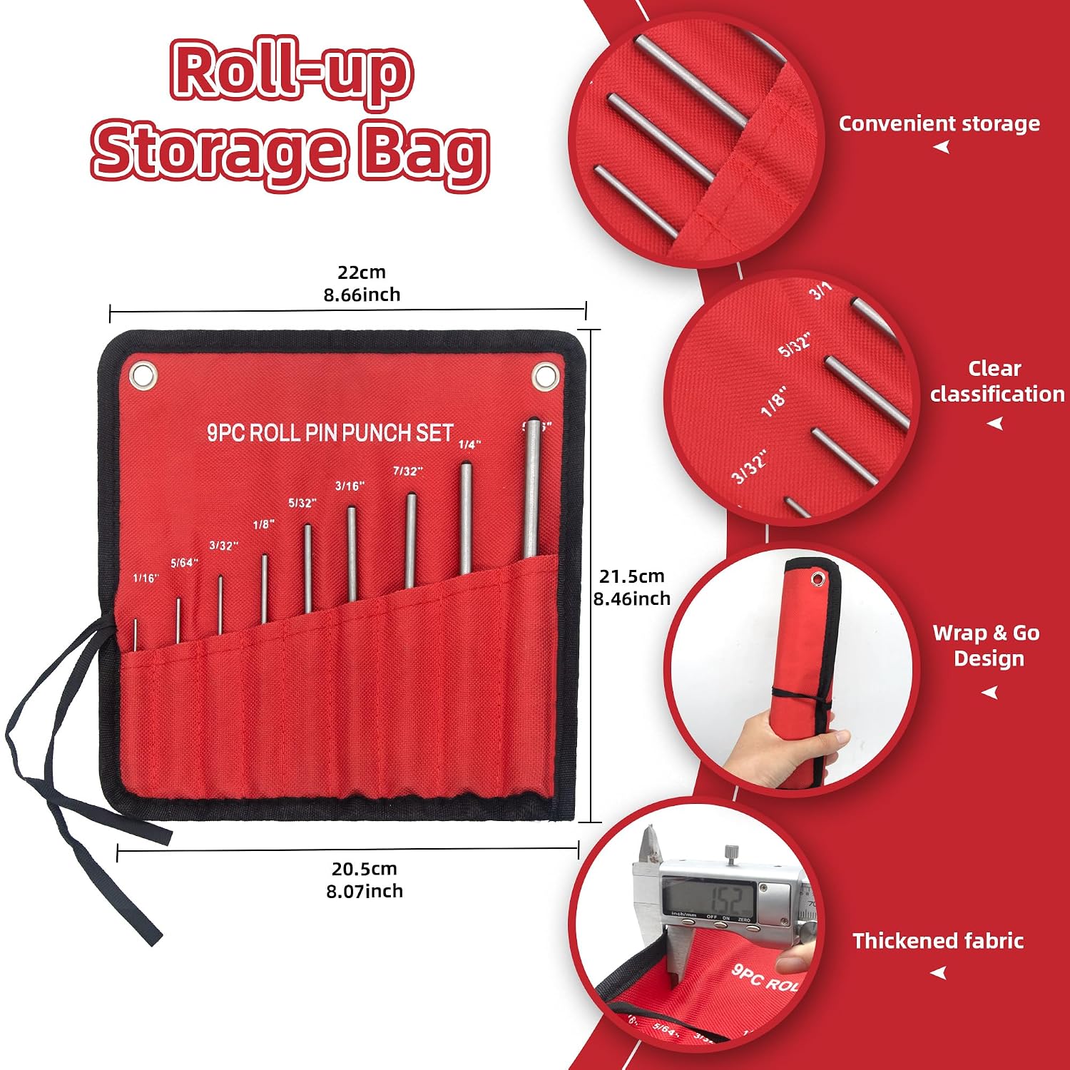 Thumbnail 3 de Roll Pin Punch Set, Steel