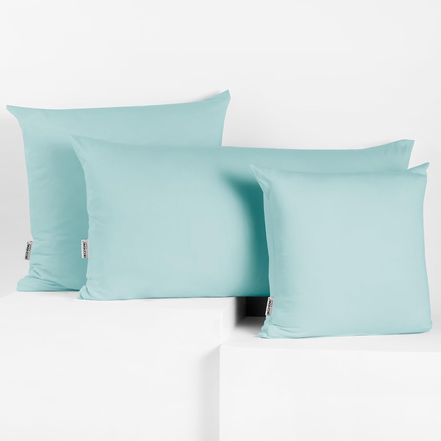 Thumbnail 5 de DecoKing Taies d'oreiller 50 x 60 cm jersey 100% coton bleu clair